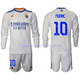 Maillot de Foot Real Madrid Modrić 10 Domicile 2021-22 Manches Longues - Enfant